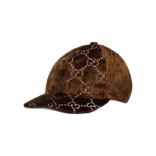 Gucci Velvet GG Logo Baseball Cap 'Brown'