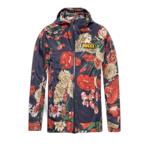 Gucci Spring Boquet Nylon Jacket 'Blue/Red'