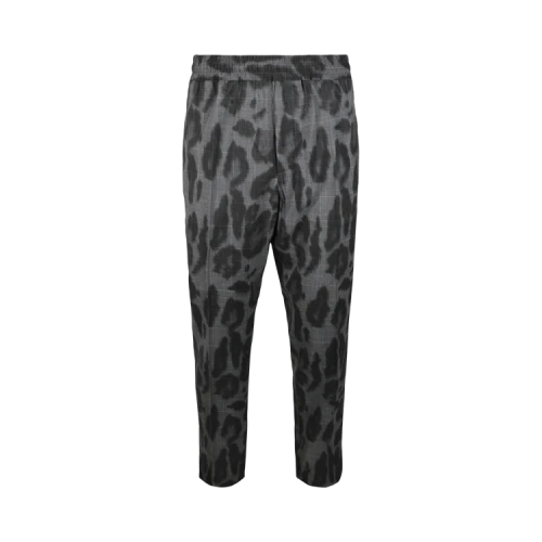 Stella McCartney Leopard Print Piet Trousers 'Black/Grey'