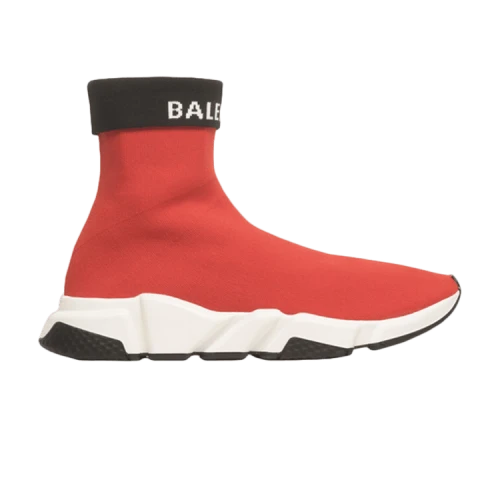 Balenciaga Speed Trainer Cuffed 'Red Black'