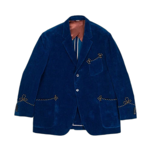 Gucci Velvet Blazer Jacket 'Blue'