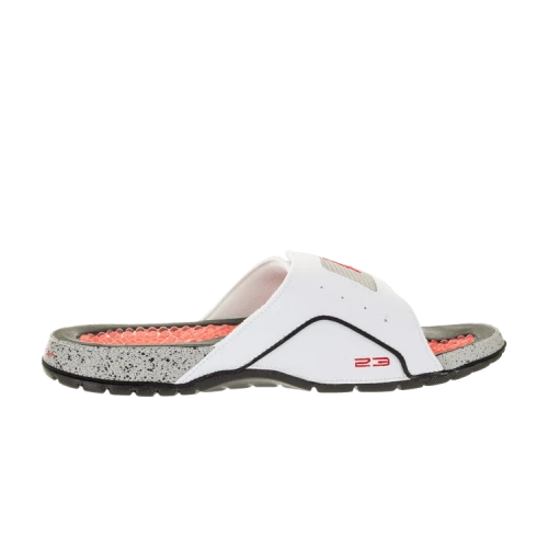 Air Jordan Hydro 4 Retro White Red Slippers