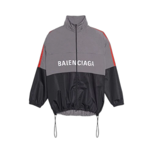 Balenciaga Nylon Tech Logo Windbreaker 'Grey'