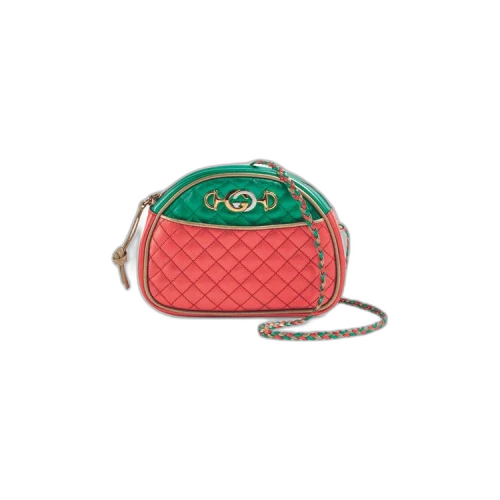 Gucci Laminated Leather Mini Bag 'Green/Red'