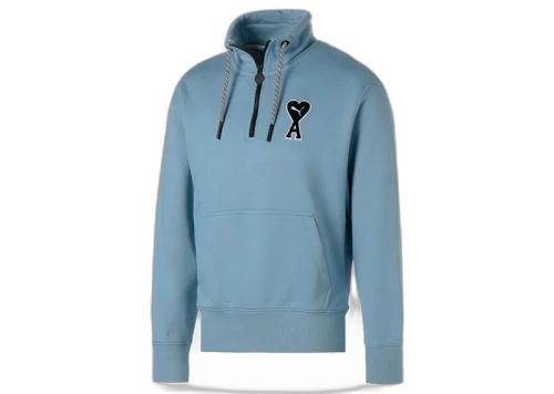 Puma x Ami Half Zip Sweatshirt Faded Denim