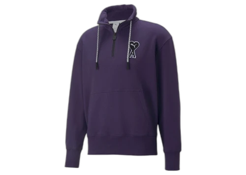 Puma x Ami Half Zip Sweatshirt Deep Plum