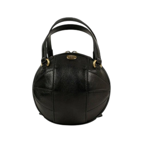 Gucci Leather Mini 'Tifosa' Convertible Strap Ball Shoulder Bag 'Black'