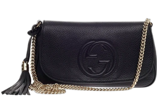 Gucci Soho Crossbody Chain Strap Medium Black