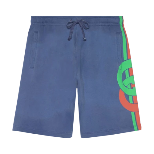 Gucci Cotton Logo Shorts 'Blue'