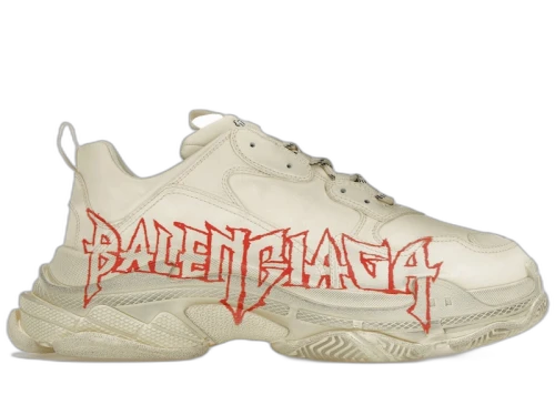 Balenciaga Triple S DIY Metal White Red