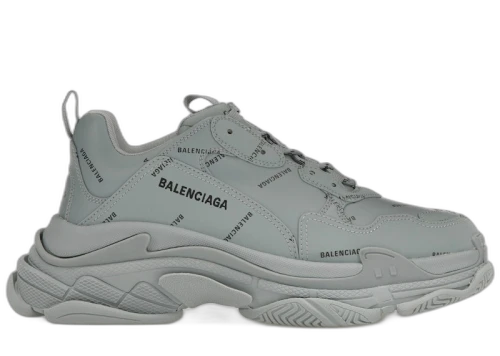 Balenciaga Triple S AllOver Logo Grey Black
