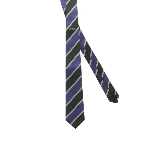Gucci Striped Tie Blue/Black/Grey