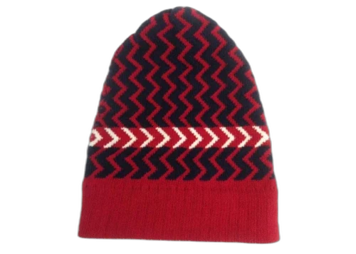 Gucci Wool Zigzag Beanie Red/White/Blue