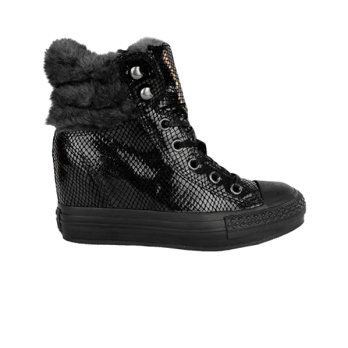 Converse Chuck Taylor All Star Platform Plus High 'Black Snakeskin' (Women's)