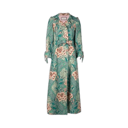 Gucci Loraine Floral Print Coat 'Green'