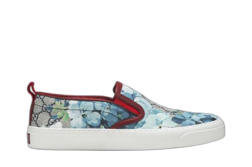Gucci GG Supreme Canvas Slip-On 'Blue Floral' (Women's)