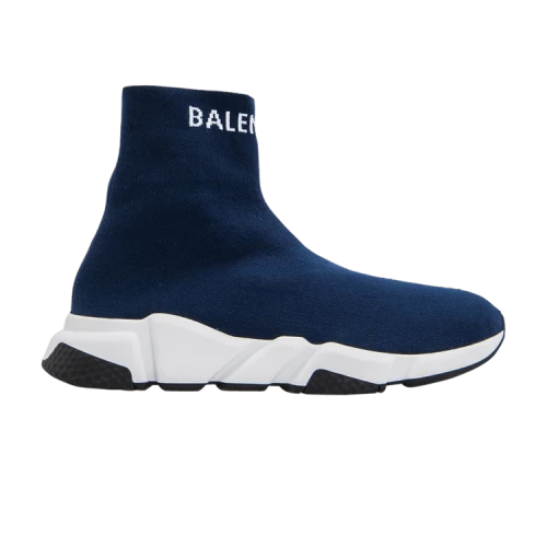 Balenciaga Speed Trainer High 'Navy' 2019