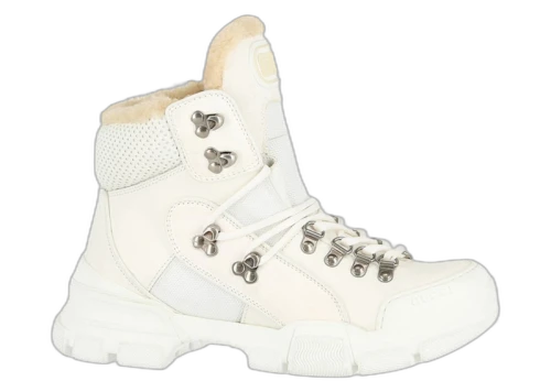 Gucci Flashtrek Fur Lined Sneaker White Black Red (Women's)