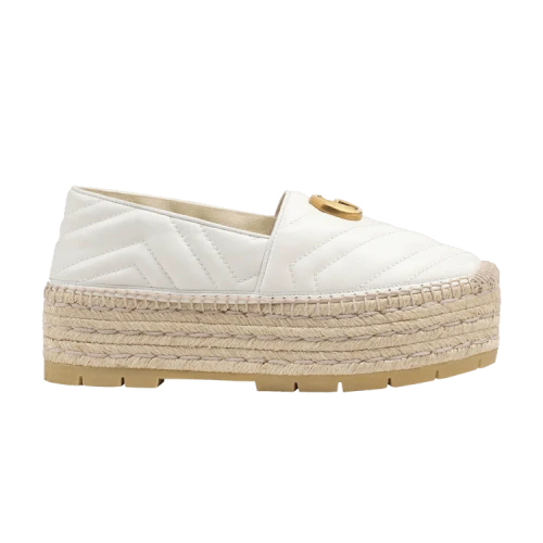 Gucci GG Espadrilles Double Platform 'White' (Women's)