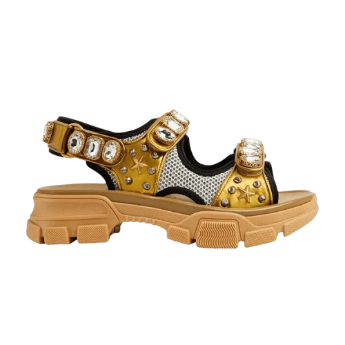 Gucci Sandals 'Aguru Jewel - Gold' (Women's)