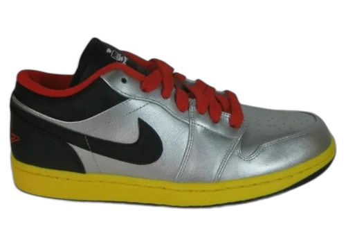 Jordan 1 Low Silver Black Yellow