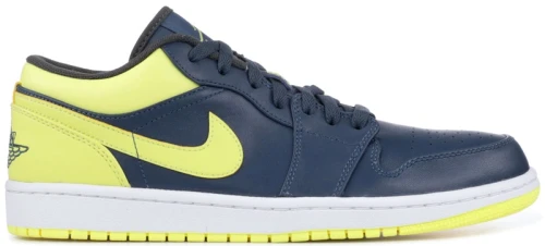 Jordan 1 Low Squadon Blue Electric Yellow