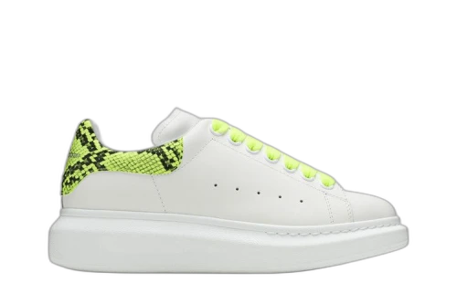 Alexander McQueen Oversized Sneaker 'Snake Print - White Yellow' (Women's)