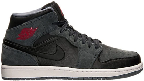 Jordan 1 Retro Mid Black Gym Red Anthracite