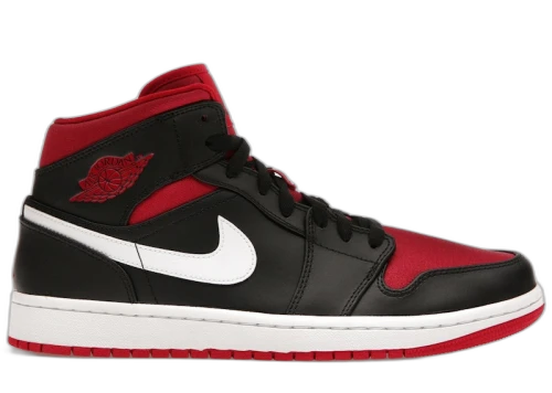 Jordan 1 Mid Black Gym Red White