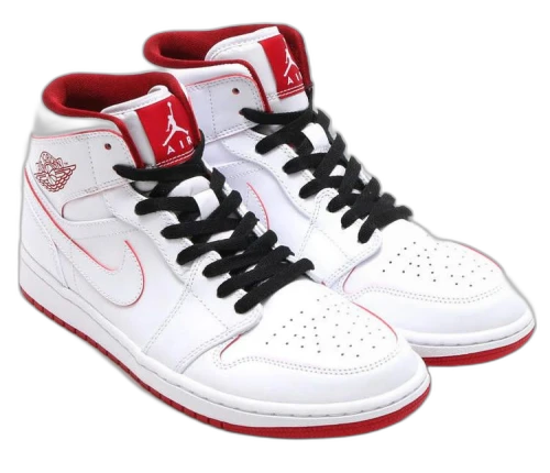 Jordan 1 Retro Mid White Gym Red Black