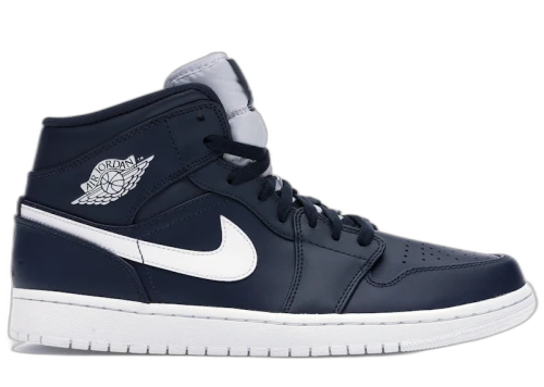 Jordan 1 Retro Mid Obsidian White
