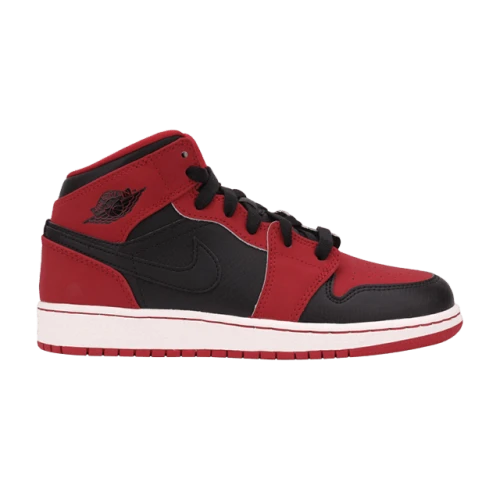 Air Jordan 1 Mid BG Black Gym Red