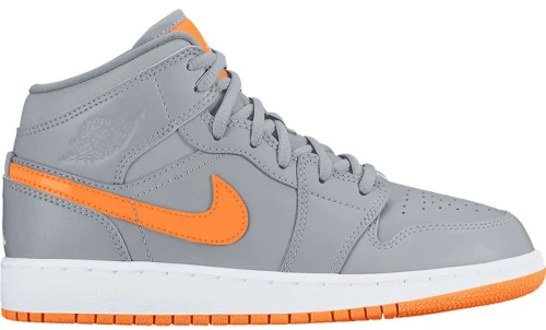 Jordan 1 Mid Wolf Grey Bright Citrus (GS)