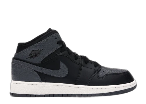 Jordan 1 Mid Black Dark Grey (GS)