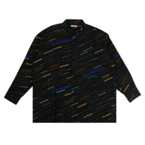 Balenciaga Silk All Over Print Blouse 'Black'
