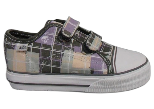 Vans Big Skool Skulls Grey Plaid (TD)