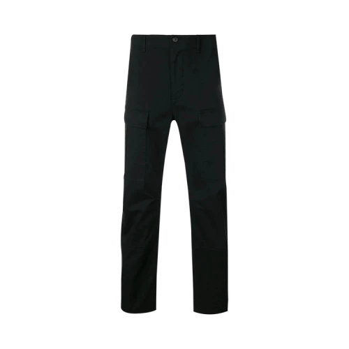 Balenciaga Cropped Slim-Fit Cotton-Twill Cargo Trousers 'Black'