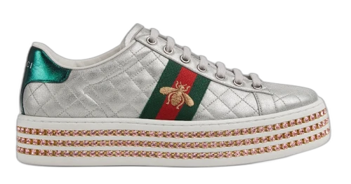 Gucci Ace Metallic Gold Crystals (W)