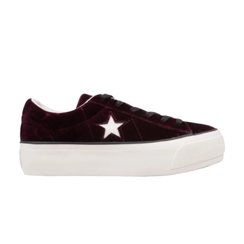 Converse One Star Platform Velvet Ox 'Dark Sangria' (Women's)