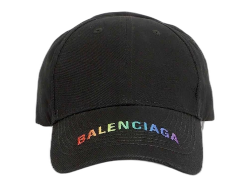 Balenciaga Logo Embroidered Cap Black/Multi