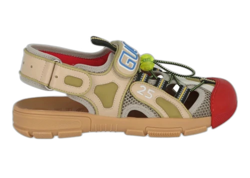 Gucci Tinsel Sports Sandal Black Gold Red