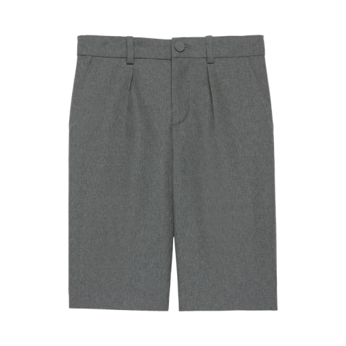 Gucci Kids Wool Pleated Shorts 'Grey'