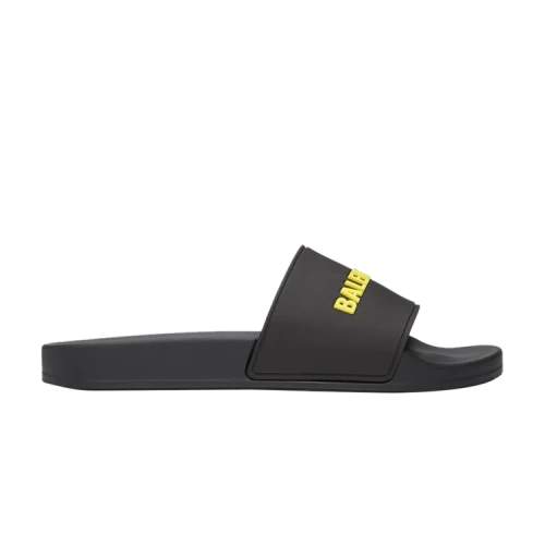 Balenciaga Pool Slides 'Black Yellow'