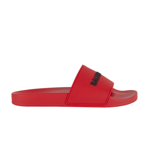 Balenciaga Pool Slides 'Red Black'