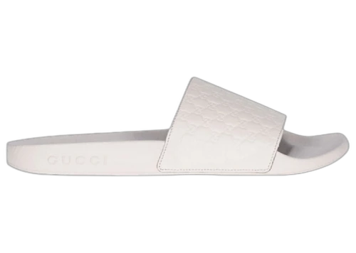 Gucci Microguccissima Slide White