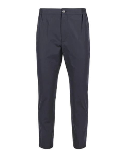 Gucci Label Cotton Poplin Trousers Indigo