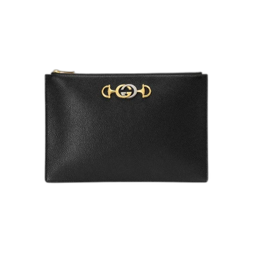 Gucci Grainy Leather Zumi Pouch 'Black'