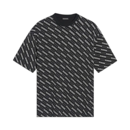 Balenciaga All Over Print Short-Sleeve T-Shirt 'Black'