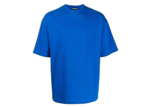 Balenciaga Backlogo T-Shirt Blue/White