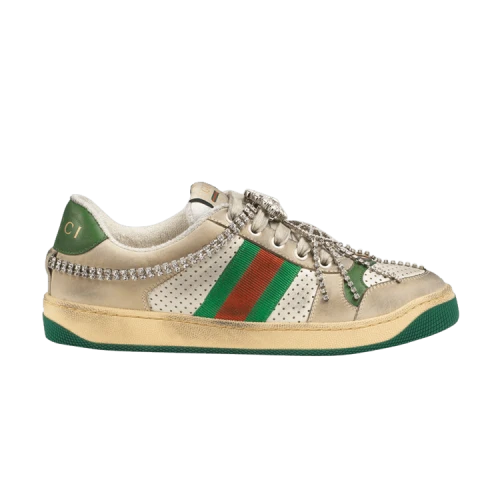 Gucci Screener 'Off White Green Crystals' (Women's)